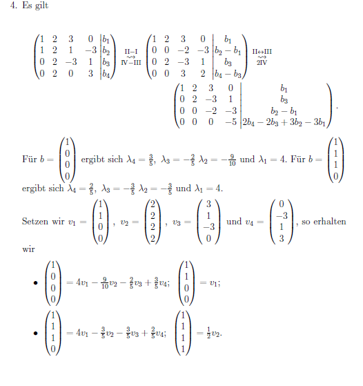 Darstellende Matrix einer linearen Abbildung f R^4 > R^3 bestimmen
