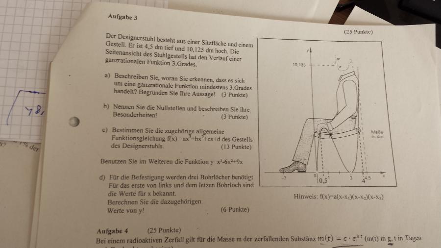 Steckbriefaufgabe: Ganzrationale Funktionen 3. Grades ...