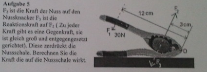 Hebelwirkung, Hebelgesetze: Nussknacker. Kraft auf ...
