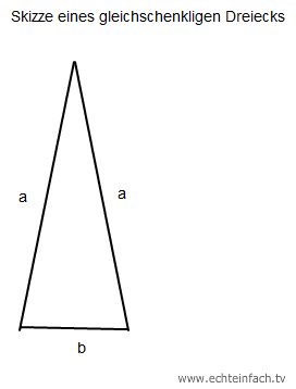 Skizze eines Gleischenkligen Dreiecks