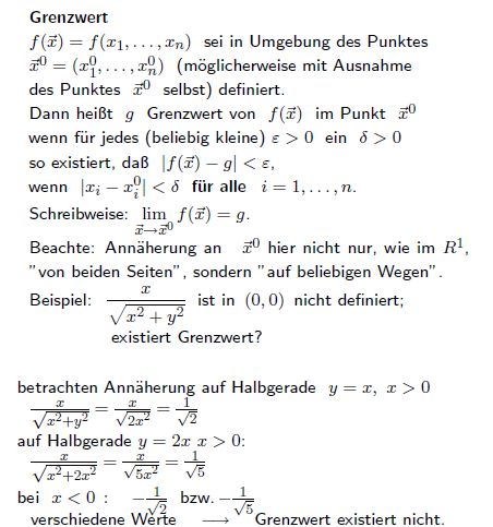 Grenzwert "Annährung auf Halbgerade"? | Mathelounge