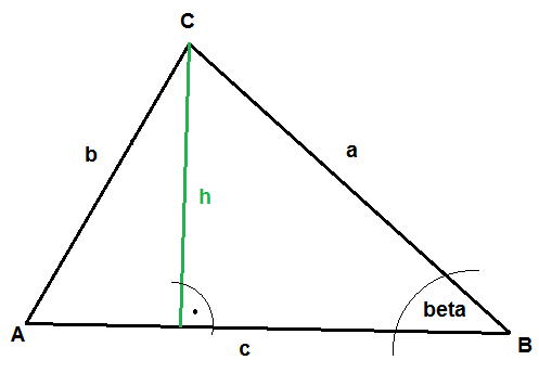 Dreieck mit Höhe