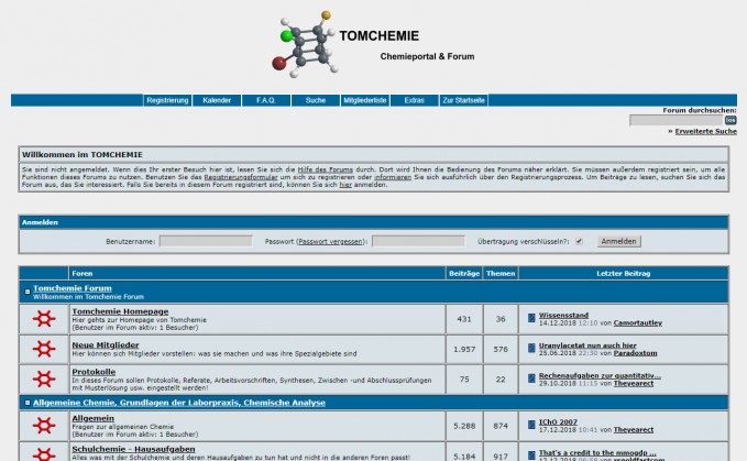 Screenshot Tomchemie