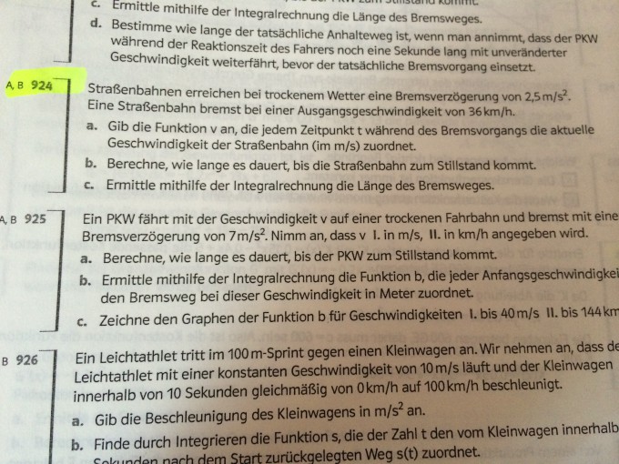 Integralrechnung Strassenbahnen erreichen bei trockenem ...