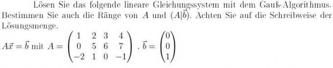 Rang Einer Matrix Über Gauß-Algorithmus – HHCT