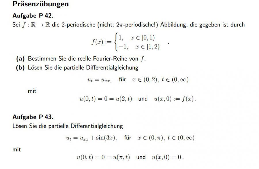Partielle Differentialgleichungen lösen u_t = u_xx, für x∈(0,2), t∈(0