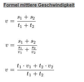 Durchschnittsgeschwindigkeit berechnen. | Mathelounge