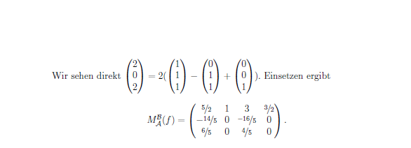 Darstellende Matrix einer linearen Abbildung f: R^4 --> R^3 bestimmen