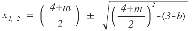 x² - (4 + m)x + (3-b) = 0