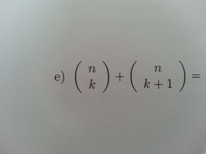 Binomialkoeffizienten Aufgaben Mathelounge