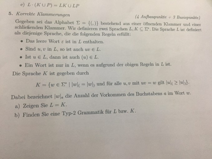 Klammern - Korrekte Klammerung: Bedeutung der Klammern bei w und u