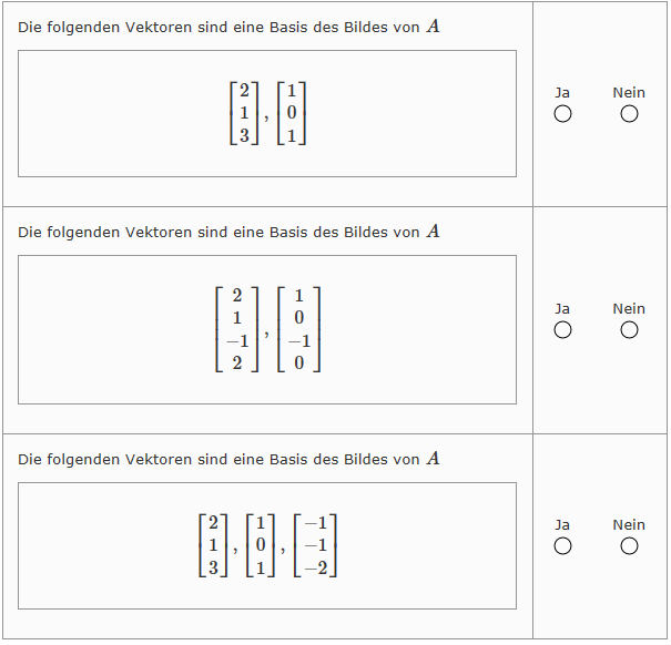Kern und Bild einer linearen Abbildung und Dimension (3x4 Matrix) Mathelounge