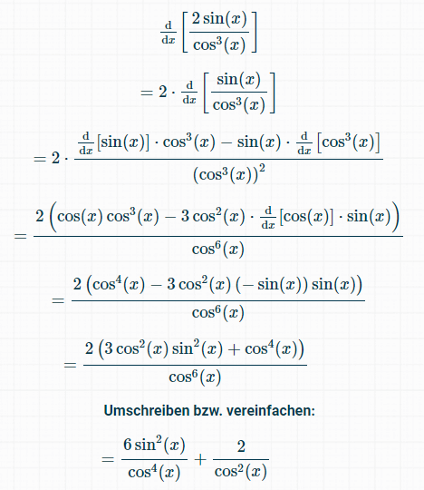 3. Ableitung von f(x)=tan(x) | Mathelounge