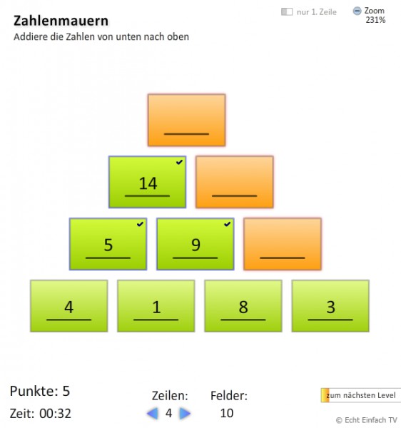 zahlenmauern neues mathespiel