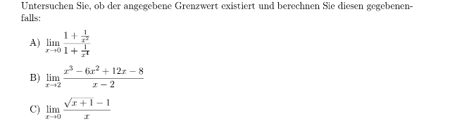 Grenzwert berechnen. | Mathelounge