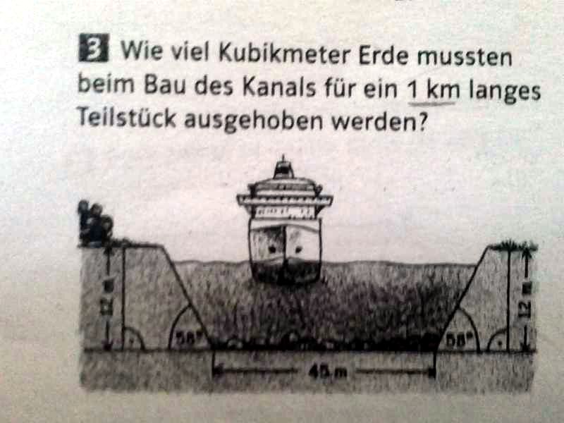 Berechnung durch Sinus, Cosinus oder Tangens Wie viel Kubikmeter Erde