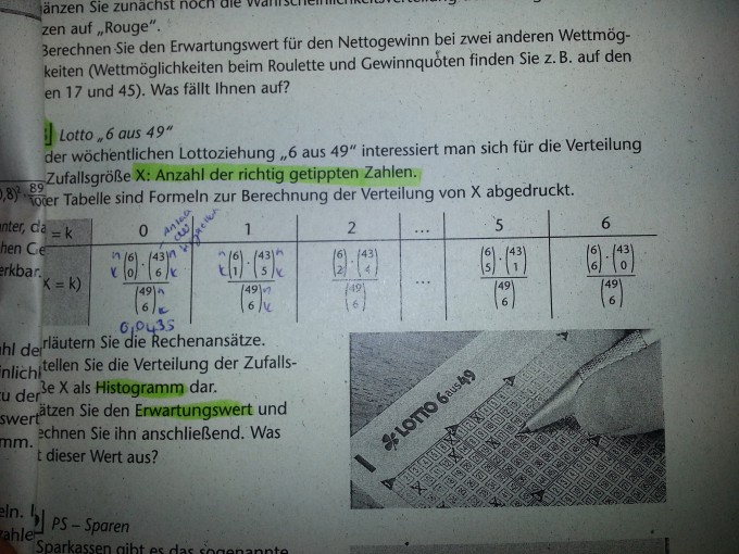 Stochastik Zufallsgrosse X Steht Fur Die Zahl Der Richtigen Beim