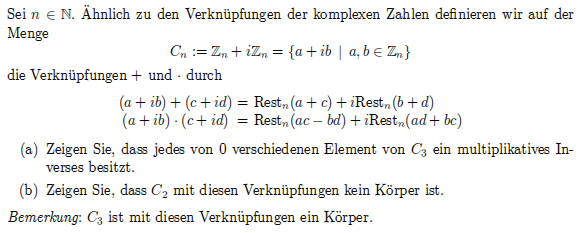 Zeigen Sie, dass jedes von 0 verschiedene Element von C3 ...