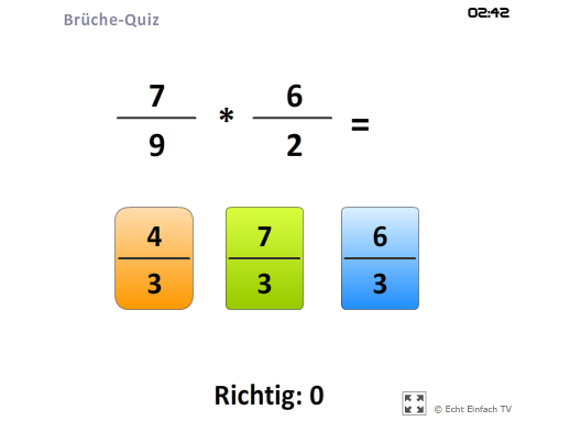 Brüche Spiel online