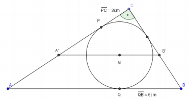 Dreiecksfläche berechnen mit Hilfe des Inkreises