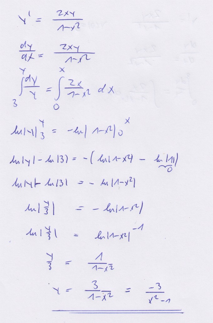 Anfangswertproblem Y 2xy 1 X 2 Y 0 3 Losen Differentiale Mathelounge