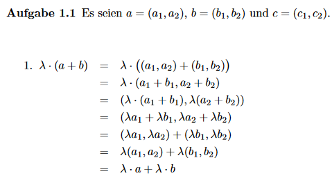 Verstehe den Beweis zum Distributivgesetz nicht. Zeigen Sie lambda * (a ...