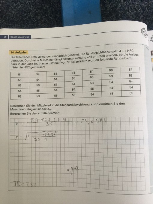 Berechnen Sie den Mittelwert x, die Standardabweichung s ...