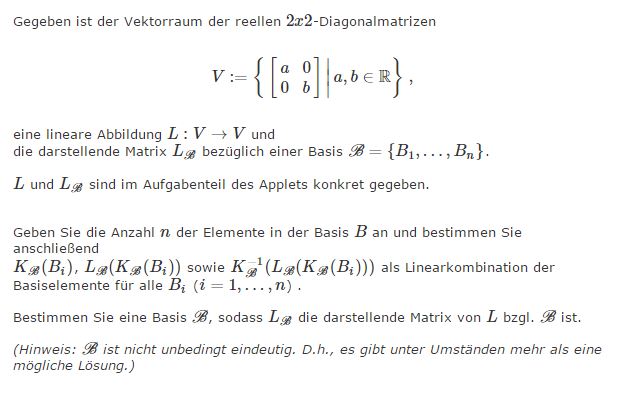 Darstellende Matrix und Basis, Lineare Algebra | Mathelounge