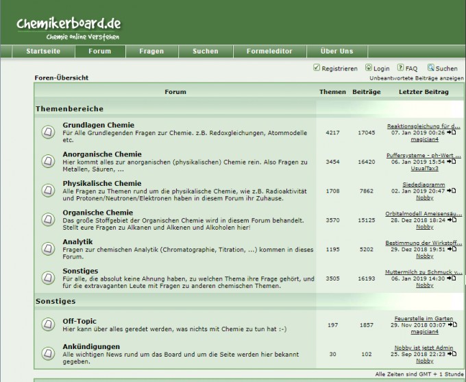 screenshot chemikerboard.de
