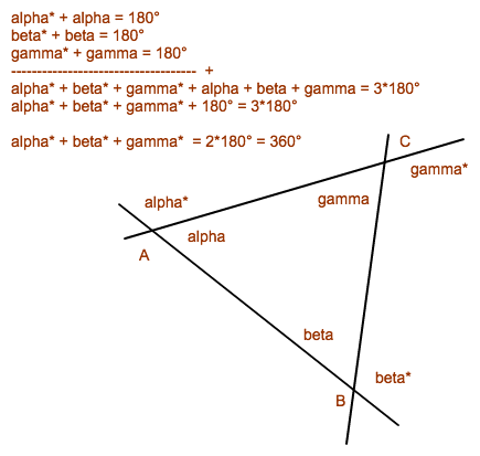Beispiel Dreieck 9.001 Winkel alpha* , beta*, gamma* und ...