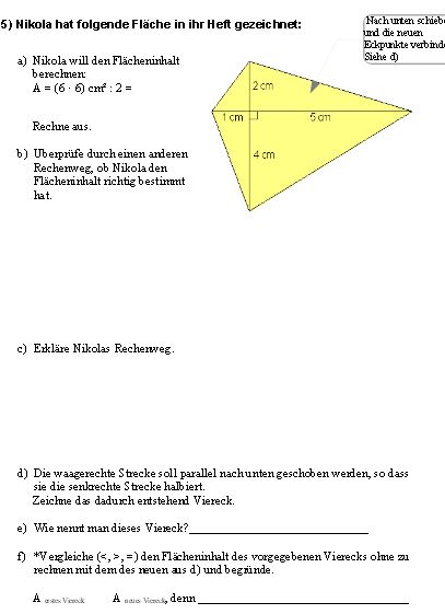 Flachen Von Vierecken Auf Mehrere Arten Berechnen Z B Halbes Quadrat Mathelounge