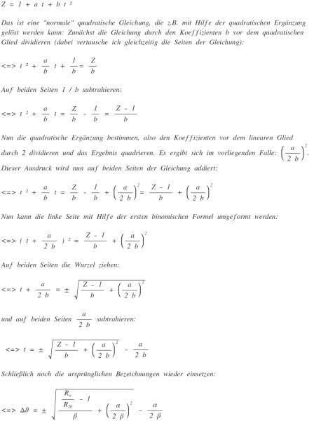 quadratische Gleichung