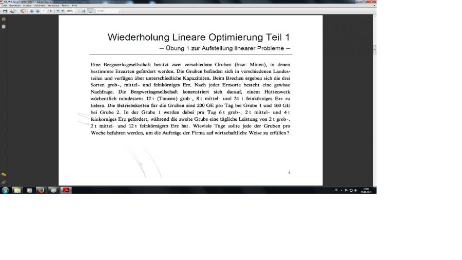 Lineare Optimierung, Bergwerksgesellschaft | Mathelounge