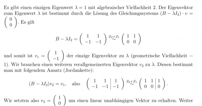 Eigenvektor zum Eigenwert berechnen | Mathelounge