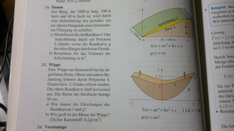 Eingeschlossene Flächen durch Integration berechnen ...