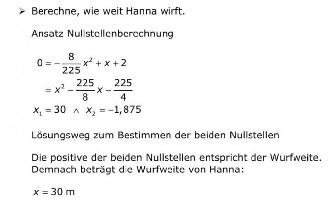 Nullstellen - quadratische Funktionen - Funktionsform ...