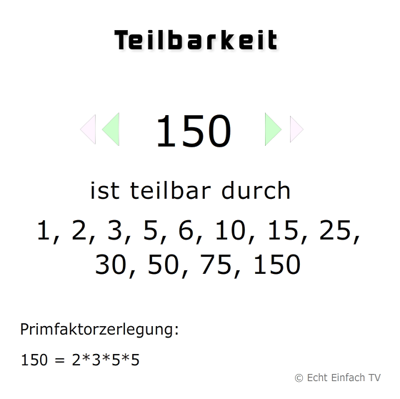 teilbarkeit programm online