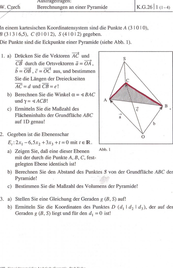 Vektoren in einer Pyramide berechnen | Mathelounge