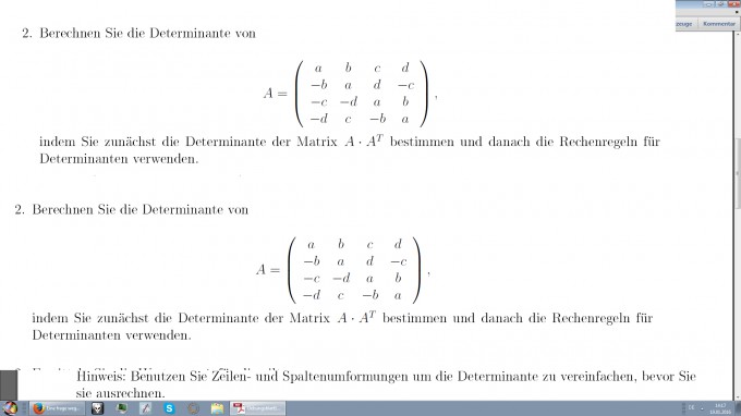 Eine frage wegen lineare algebra (erklärung gesucht ...